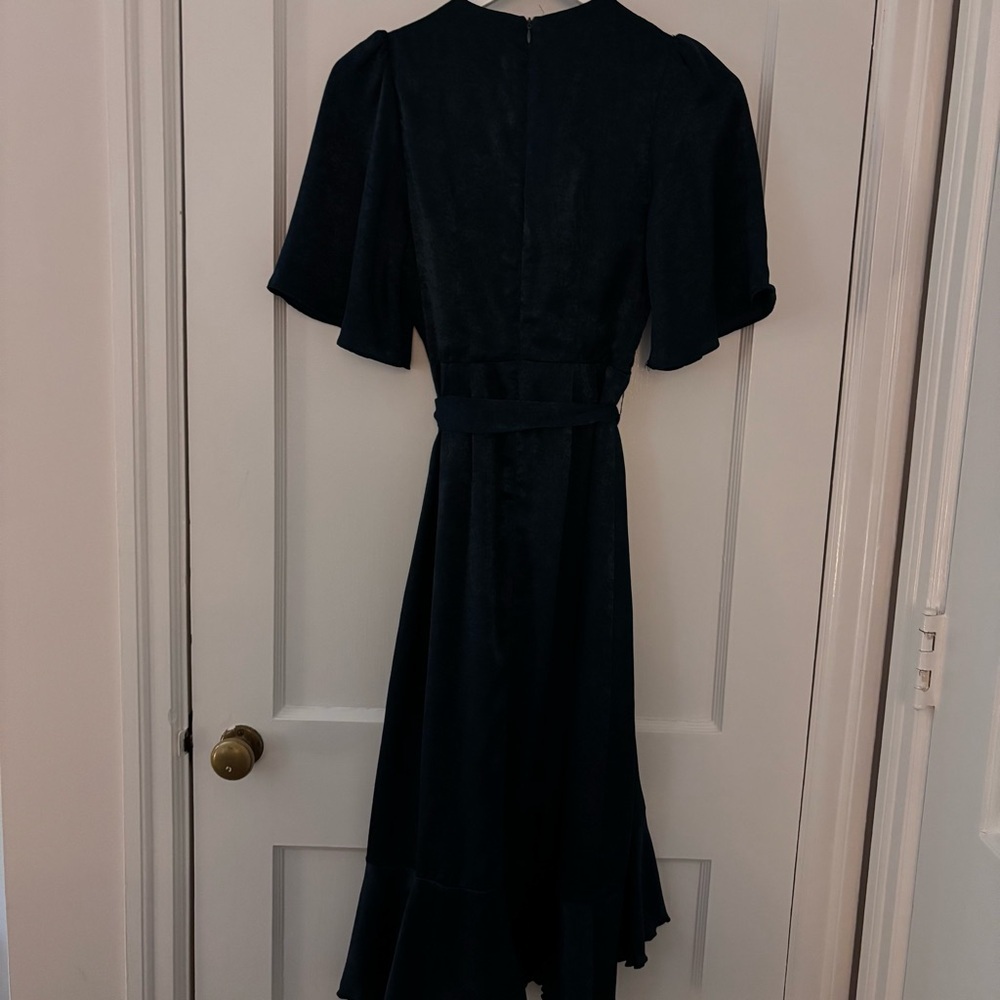 Lulu's Midi Flowy Tie Dress (Green) - Picture 10 of 11